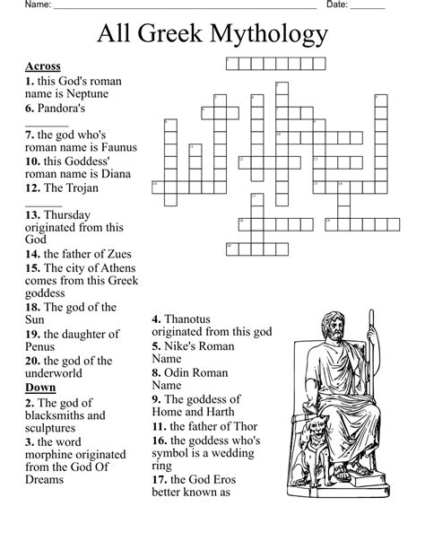 greek mythology crossword puzzle|Greek Mythology Crossword Puzzle